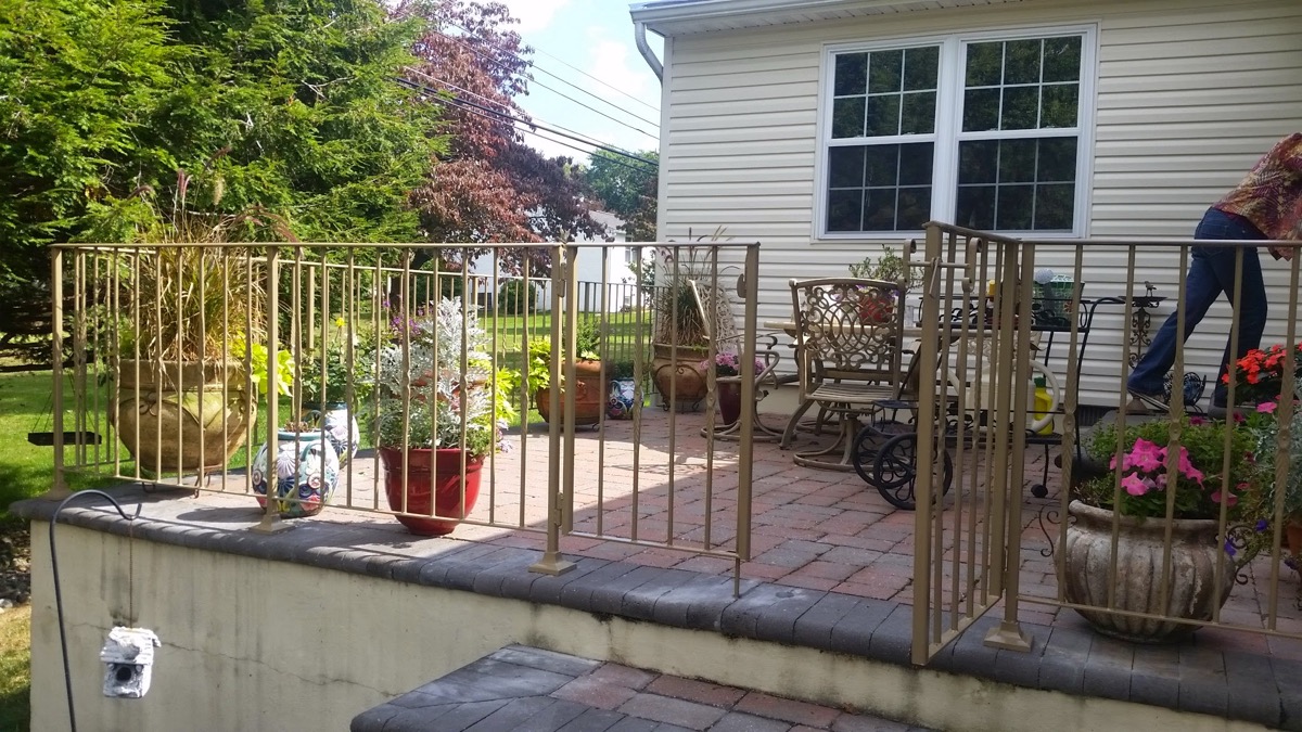 Double Entry Gate Along With Porch Railing